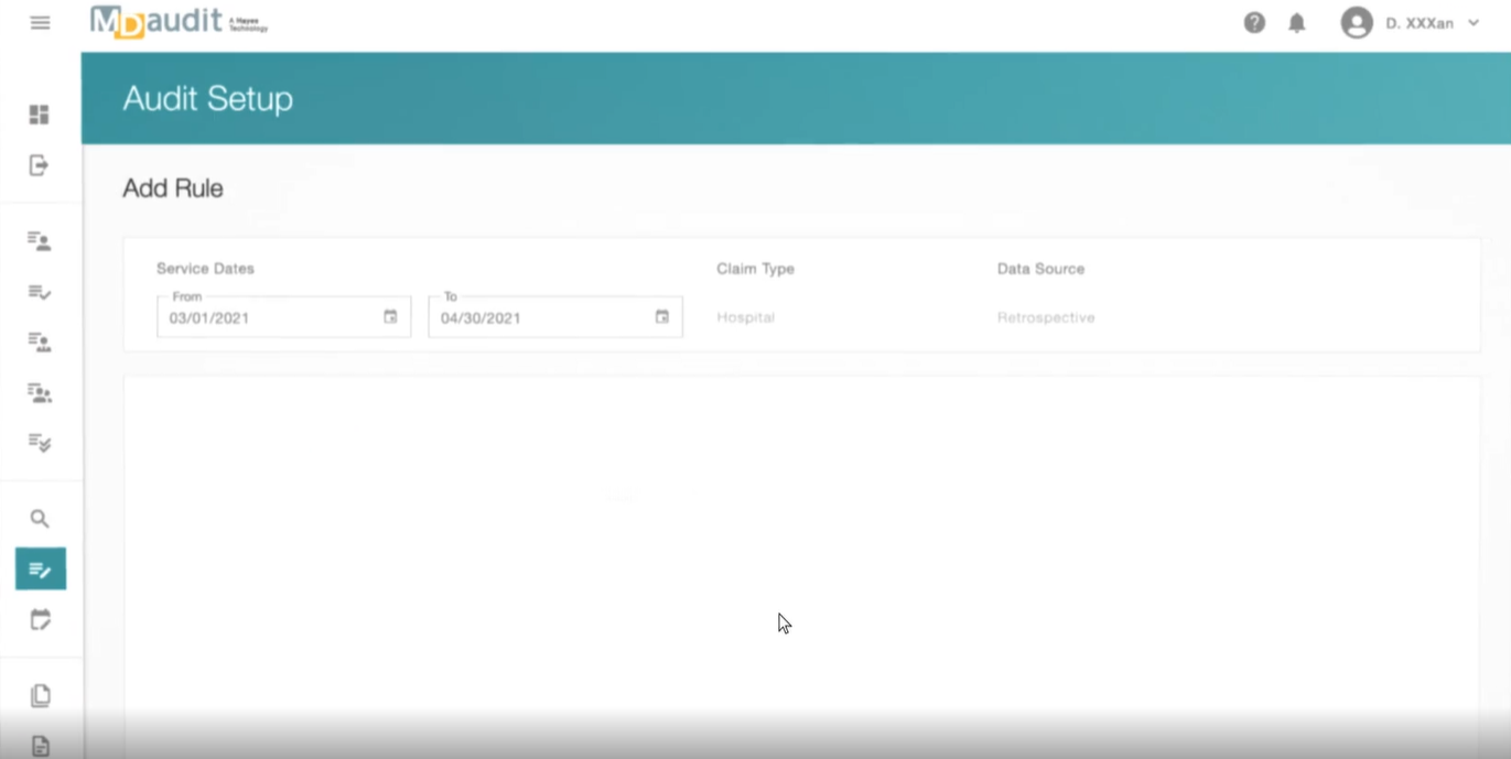screenshot of MDaudit Enterprise